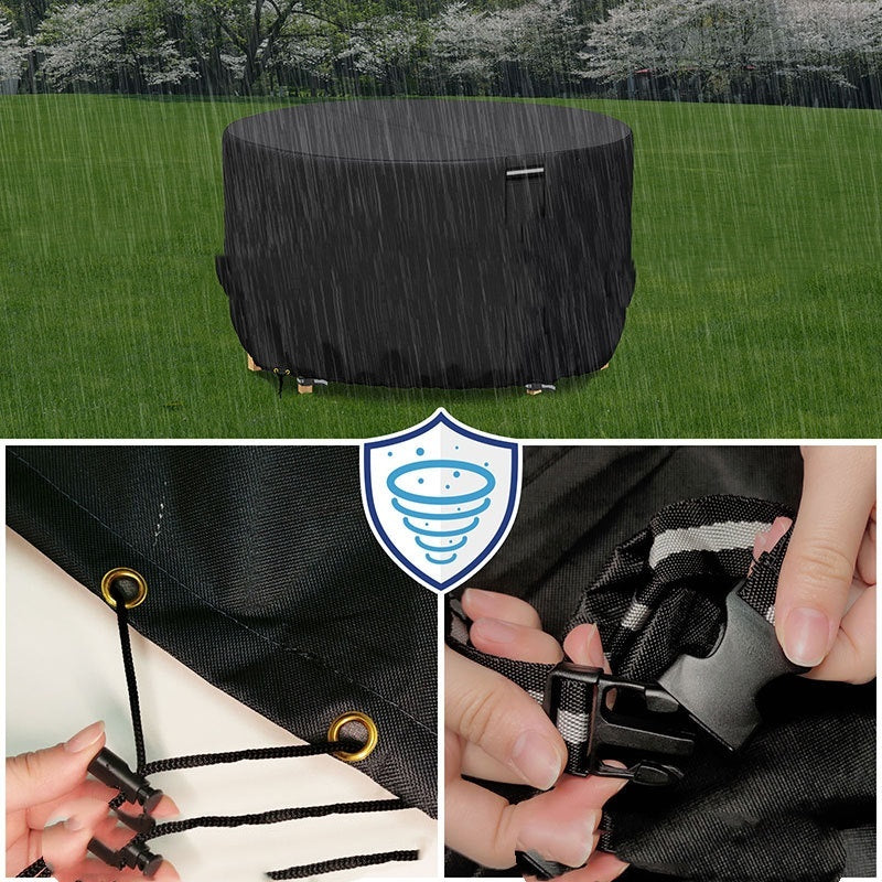 600D Oxford Cloth Round Furniture Cover Dustproof Waterproof Cover