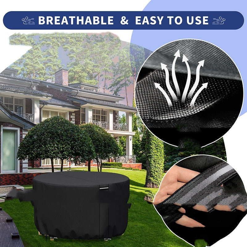 600D Oxford Cloth Round Furniture Cover Dustproof Waterproof Cover