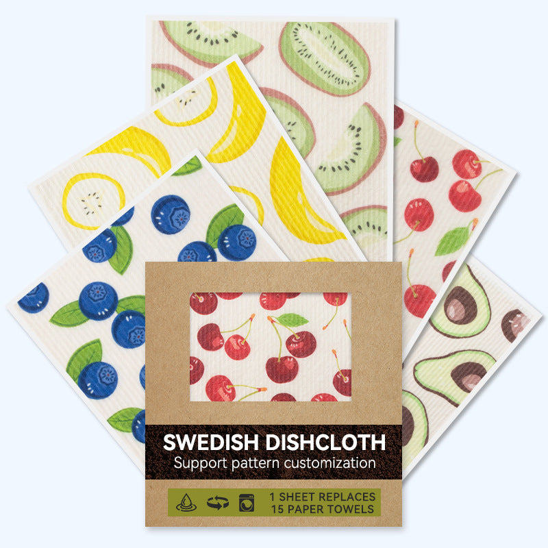 Fruit Series Germany Cellulose Sponge Domestic Non-woven Fabric