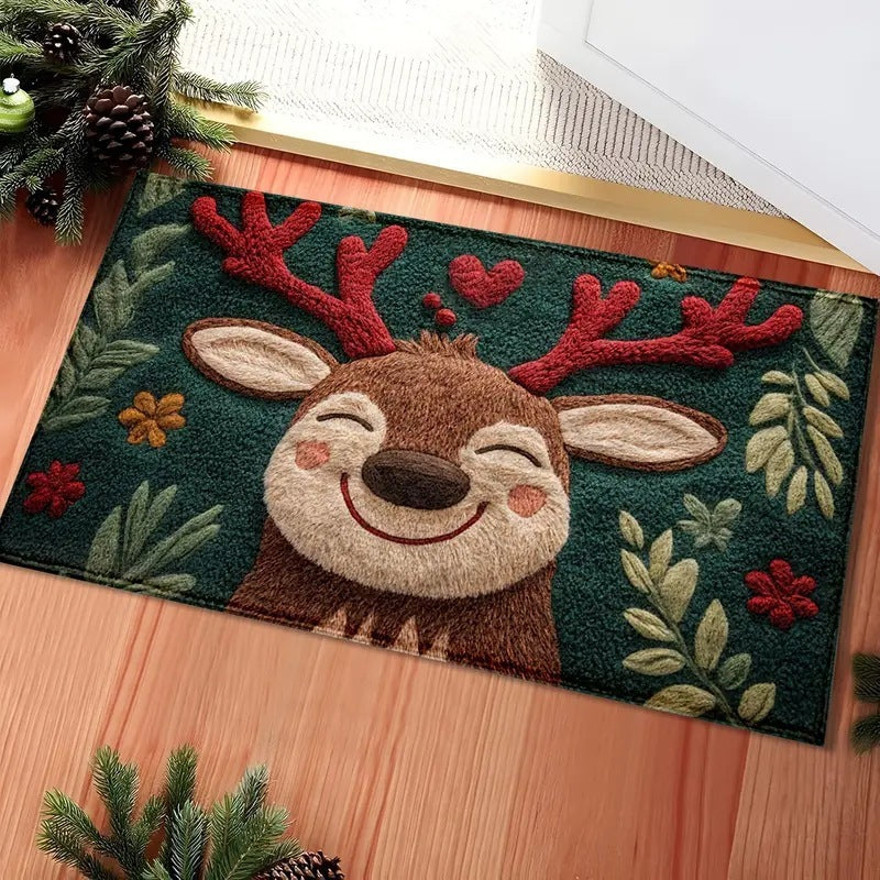 Cartoon Christmas Decorative Foot Mat Home